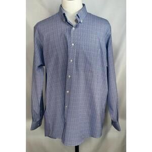 Kirkland Traditional Non-Iron Oxford Button Up Blue Mens XL